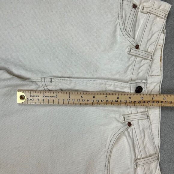 Vintage Levis Jeans Mens 32x34 White 560 Loose Fit Tapered Leg USA Made 90s Off - Picture 11 of 11